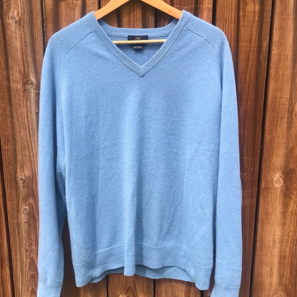 Brooks Brothers “346” Cashmere V-Neck Sweater